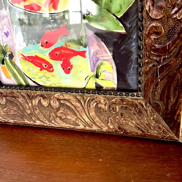 Fishbowl Black Cat Matisse Famous Painting Canvas Print Framed Fish Wall Art - Picture 5 of 12